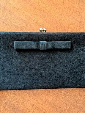 Vintage Black Harry Lavine Clutch With Chain.